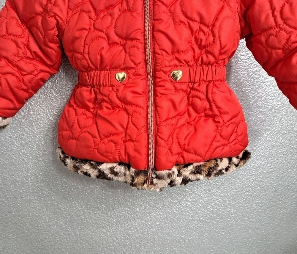 Pacific Trail Red Fur Lined Jacket  Size 2T O784